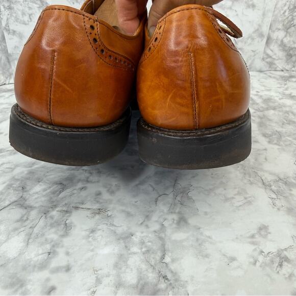 ALLEN EDMONDS Benton Cognac Leather Cap Toe Oxfords Shoes Vibram Sole Sz 10 main image 15